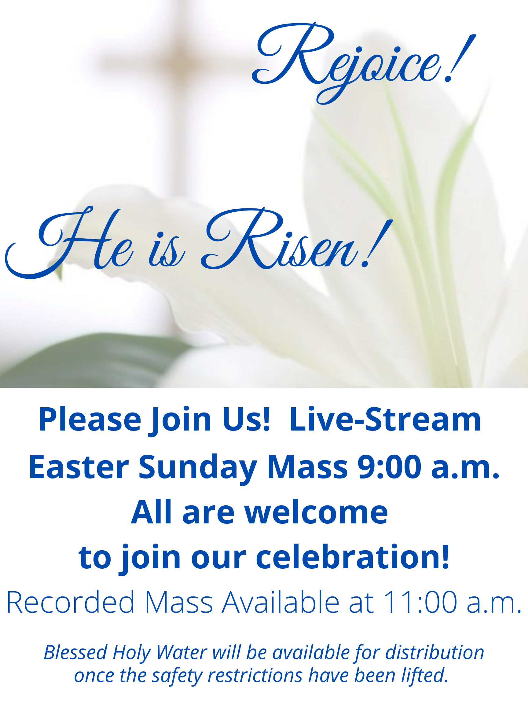 Easter Mass Schedule-FINAL - Blessed Sacrament Catholic Church