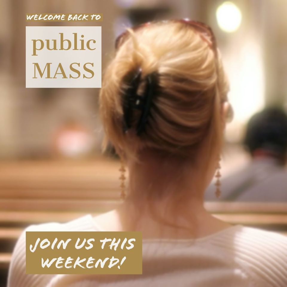 There's plenty of room in the pews to spread out - at any one of our 10 Mass offerings each week. Masks are in the back of the Church