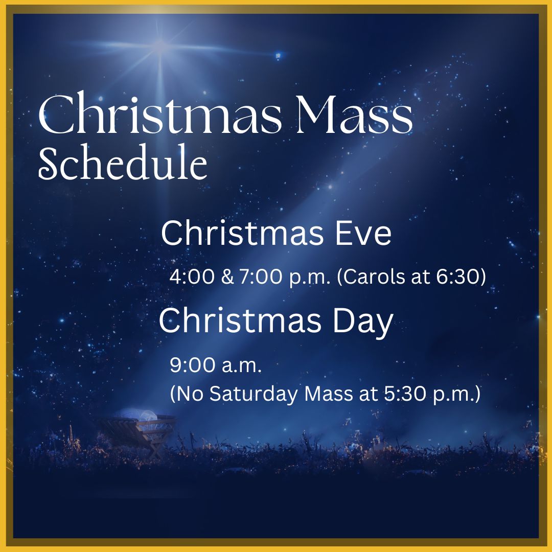 Christmas Mass Schedule 2023 Blessed Sacrament Catholic Church